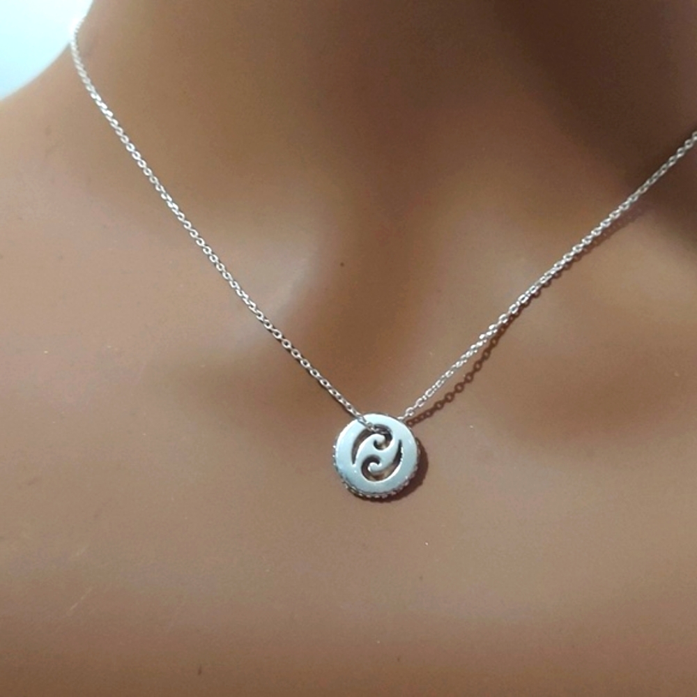 LC Lauren Conrad Zodiac Sign Cancer Silver Pendant Necklace